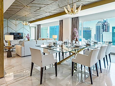 Luxurious 3-Bedroom + Maid Penthouse for Rent in West Bay
