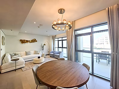 Elegant 2BR Duplex in The Pearl | Luxury Furnished | Beach Access