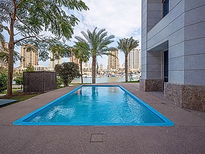 Luxury 4-Bedroom Duplex Townhouse with Private Pool & Panoramic Sea Views at St. Regis Marsa Arabia – The Pearl