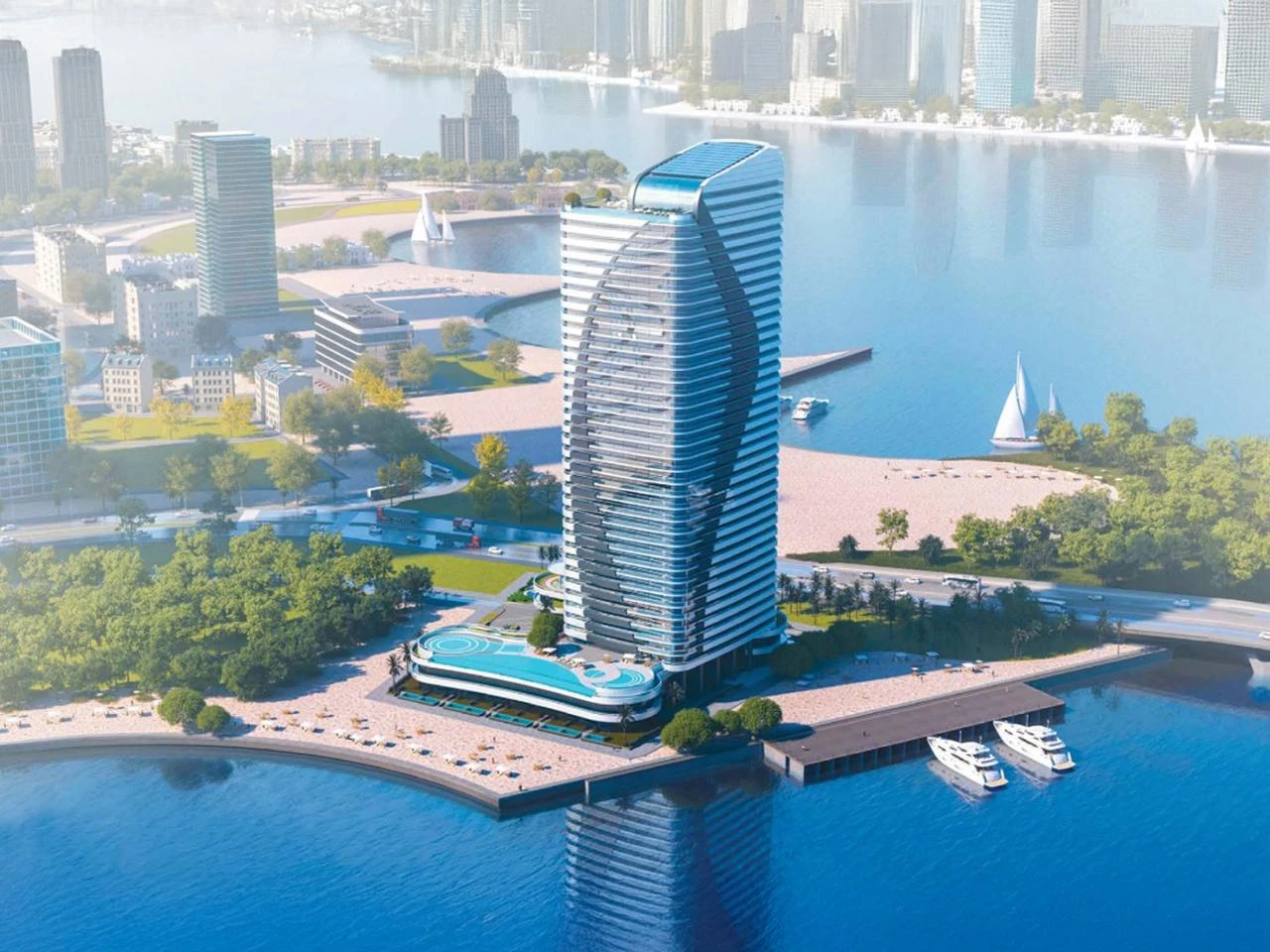 Stunning Waterfront Studio with Beach access in Lusail - Photo 2