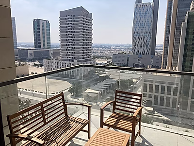 Luxurious 2BR + Maid Apartment with Stunning City Views