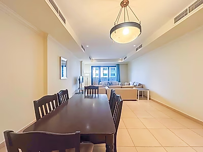 غرفة وصالة مودرن | مساحة كبيرة | مفروشة بالكامل | The Pearl-Qatar