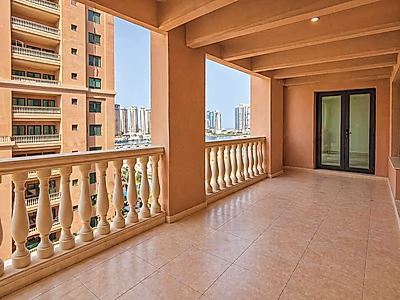 Spacious 2BR in Porto Arabia | Large Balcony & Partial Marina View | Great Value