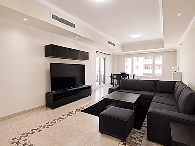 Spacious 2BR in Porto Arabia | Large Balcony & Partial Marina View | Great Value