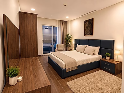 Furnished 2-Bedroom Freehold Apartment with Stunning Stadium View in Lusail, Erkiyah