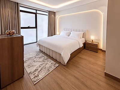 Elegant 2BR Apartment with Waterfront Views