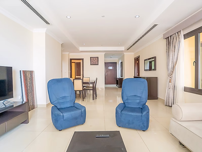 تبريد قطر مشمول | شقة غرفة نوم واحدة + مكتب | اللؤلؤة – قطر - Photo 5