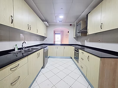 Fully Furnished 2-Bedroom Apartment – Porto Arabia with Marina-View Balcony