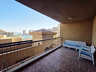Fully Furnished 2-Bedroom Apartment – Porto Arabia with Marina-View Balcony