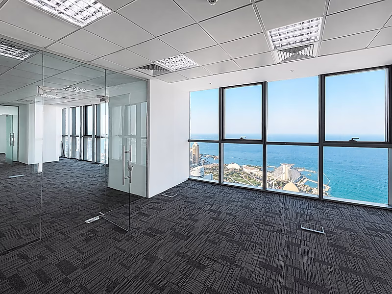F/Fitted West Bay Office | Full Sea View | 129 SQM - Photo 1
