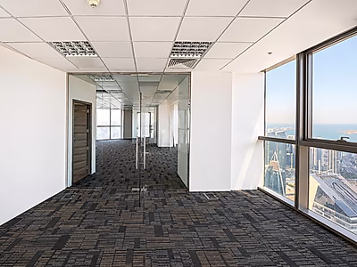 F/Fitted West Bay Office | Full Sea View | 129 SQM