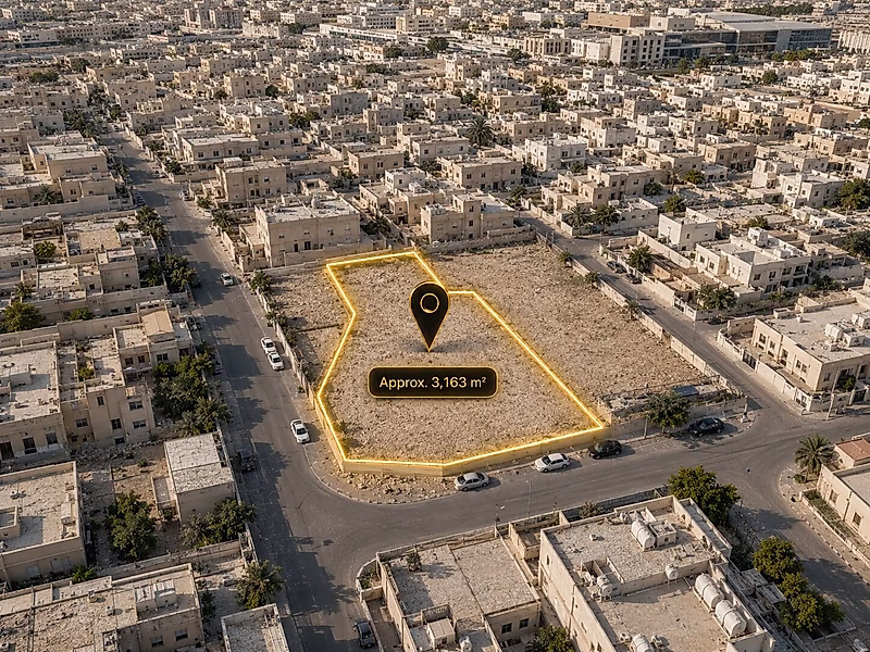 Corner Plot on Two Roads in Umm Ghuwailina | Ready Permit & Approved Plans - Photo 2