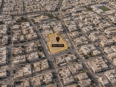 Corner Plot on Two Roads in Umm Ghuwailina | Ready Permit & Approved Plans