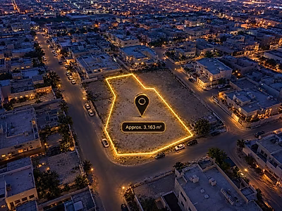 Corner Plot on Two Roads in Umm Ghuwailina | Ready Permit & Approved Plans