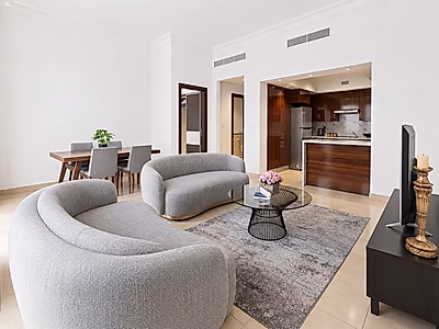 Fully Furnished 1BR in Qanat Quartier | Community Views | Title Deed Available
