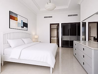 Fully Furnished 1BR in Qanat Quartier | Community Views | Title Deed Available