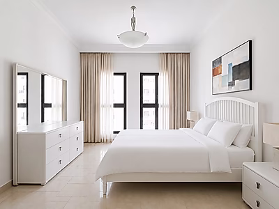 Fully Furnished 1BR in Qanat Quartier | Community Views | Title Deed Available