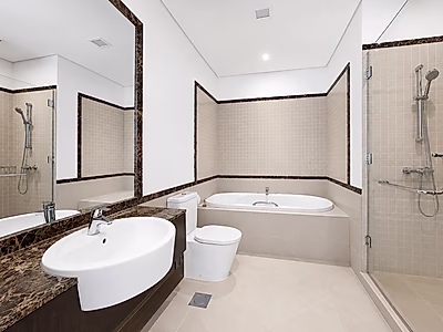 Fully Furnished 1BR in Qanat Quartier | Community Views | Title Deed Available