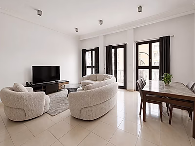 Fully Furnished 1BR in Qanat Quartier | Community Views | Title Deed Available