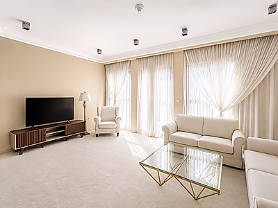 Spacious 1-Bedroom in Qanat Quartier | 90 SQM | Big Balcony & Open Kitchen