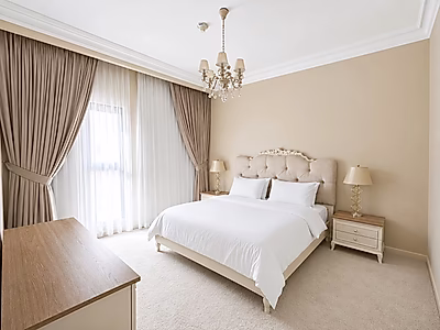 Spacious 1-Bedroom in Qanat Quartier | 90 SQM | Big Balcony & Open Kitchen