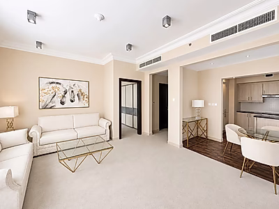 Spacious 1-Bedroom in Qanat Quartier | 90 SQM | Big Balcony & Open Kitchen