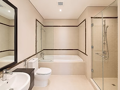 Spacious 1-Bedroom in Qanat Quartier | 90 SQM | Big Balcony & Open Kitchen