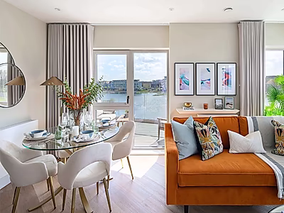 Elegant Two-Bedroom Residence with Tranquil Lakeside Views