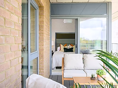 Elegant Two-Bedroom Residence with Tranquil Lakeside Views