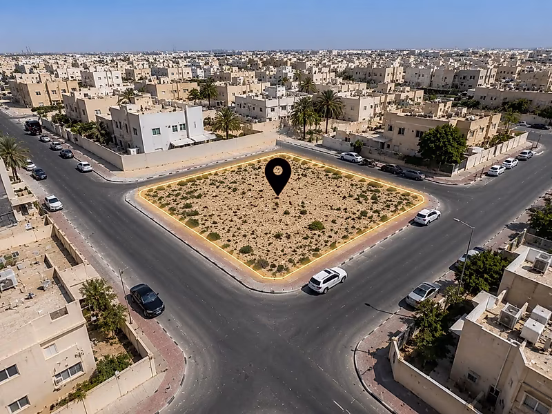 Prime Corner Land for Sale – New Ghanim | 720 SQM | Four-Street Frontage - Photo 3