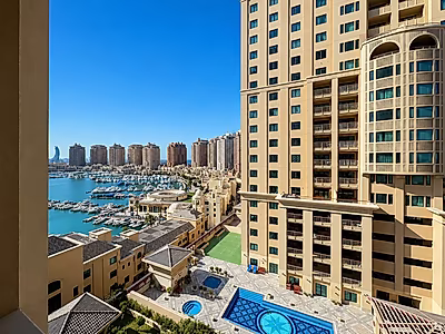 1 Bedroom + Office | Pool View | Partial Marina View | No Balcony